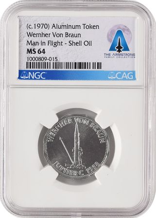 Lot #453 Neil Armstrong: Token Token - Image 1
