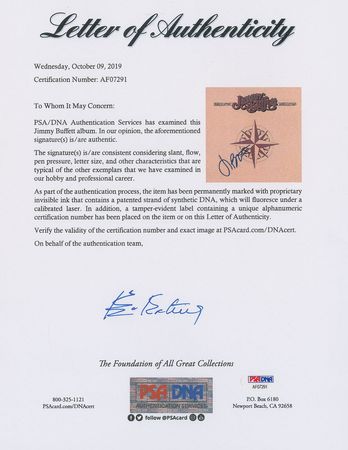 Lot #704 Jimmy Buffett Album - Image 2