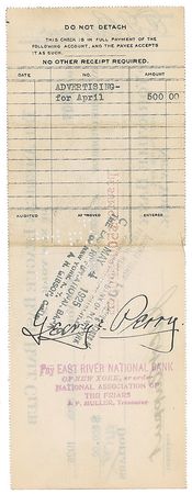 Lot #916 NY Yankees: Ruppert and Barrow Check - Image 2
