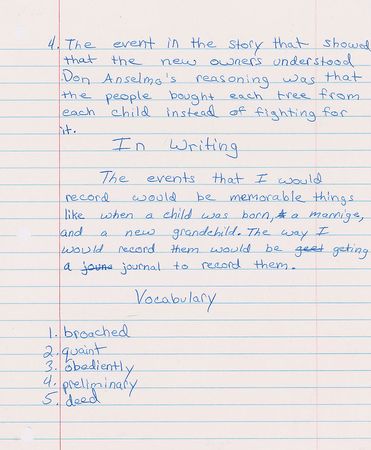 Lot #845 Heather O'Rourke Homework - Image 2