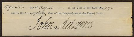 Lot #4 John Adams: Quintessential John Adams signature - Image 2