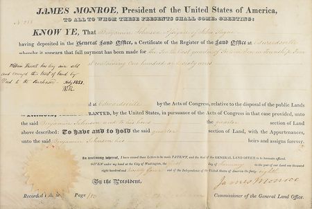 Lot #9 James Monroe Signed Document - Image 2