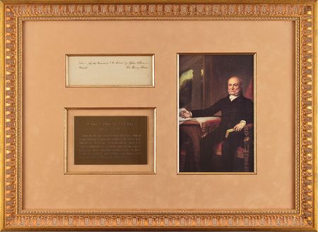 Lot #10 John Quincy Adams Signed Document