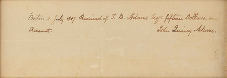 Lot #10 John Quincy Adams Signed Document - Image 2