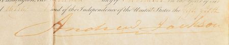 Lot #11 Andrew Jackson Signed Document - Image 2