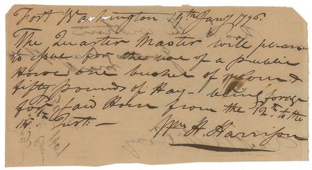 Lot #14 William Henry Harrison Signed Document
