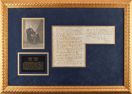 Lot #15 John Tyler Handwritten Letter Signed