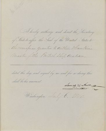 Lot #17 James K. Polk Signed Document - Image 2