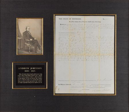 Lot #34 Andrew Johnson Signed Document - Image 2
