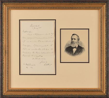 Lot #38 Rutherford B. Hayes Handwritten Letter Signed - Image 1