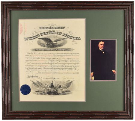 Lot #101 Benjamin Harrison Signed Document - Image 1