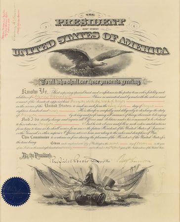 Lot #101 Benjamin Harrison Signed Document - Image 2