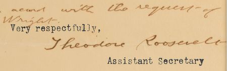 Lot #46 Theodore Roosevelt: The year before its historic sinking, Theodore Roosevelt discusses the USS Maine - Image 2