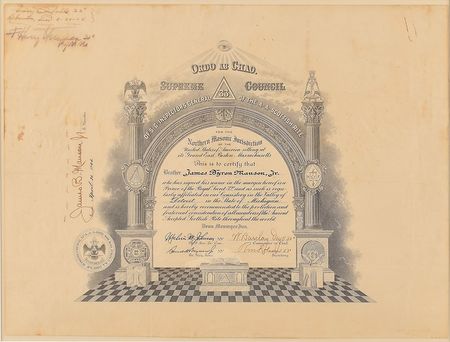 Lot #54 Harry S. Truman: Truman signs as a 33rd degree Mason - Image 2
