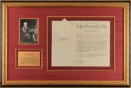 Lot #136 John Hancock Signed Document - Image 1