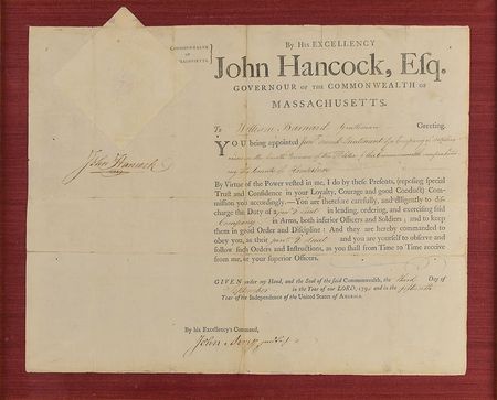 Lot #136 John Hancock Signed Document - Image 2