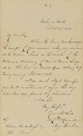 Lot #261 Winfield Scott Hancock Handwritten Letter Signed - Image 2
