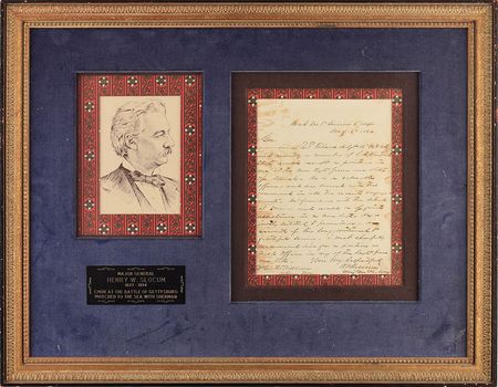 Lot #292 Henry W. Slocum Handwritten Letter Signed - Image 1