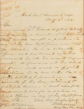 Lot #292 Henry W. Slocum Handwritten Letter Signed - Image 2