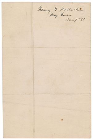 Lot #278 Henry W. Halleck Handwritten Letter Signed - Image 2