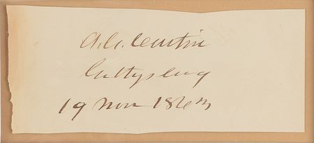 Lot #110 Abraham Lincoln: Andrew Curtin: Signed on the day of the Gettysburg Address - Image 2