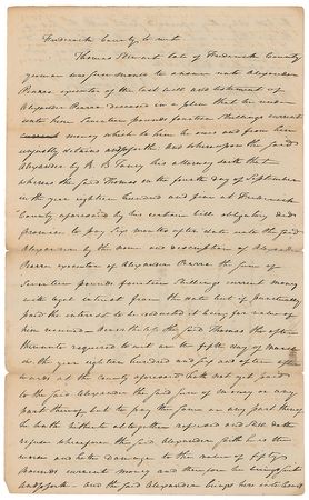 Lot #240 Roger B. Taney Signed Document - Image 1