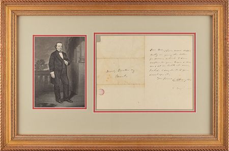 Lot #138 Stephen A. Douglas Handwritten Letter Signed - Image 1
