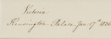Lot #180 Queen Victoria: Early autograph by the 16-year-old princess - Image 2