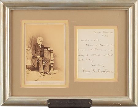 Lot #611 Henry Wadsworth Longfellow: Longfellow orders the delivery of Tales of a Wayside Inn - Image 1