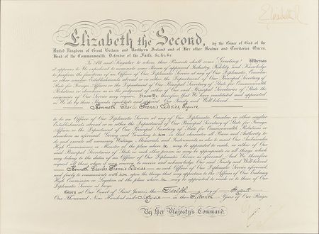 Lot #177 Queen Elizabeth II Signed Document - Image 2