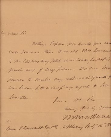 Lot #12 Martin Van Buren Handwritten Letter Signed - Image 2