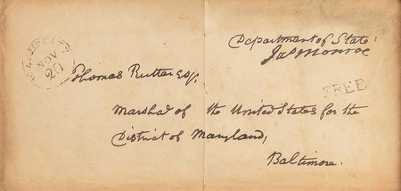 Lot #8 James Monroe Envelope - Image 2