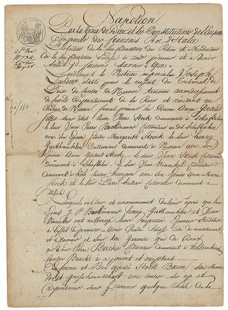 Lot #282 Napoleonic France Document - Image 1