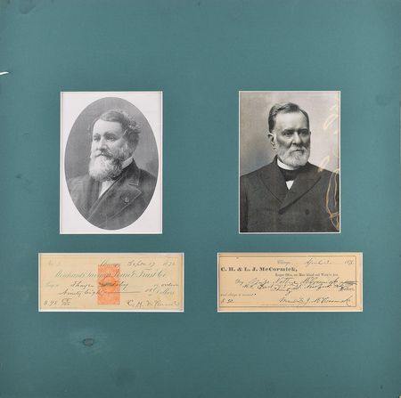 Lot #364 Cyrus and Leander McCormick Checks - Image 1
