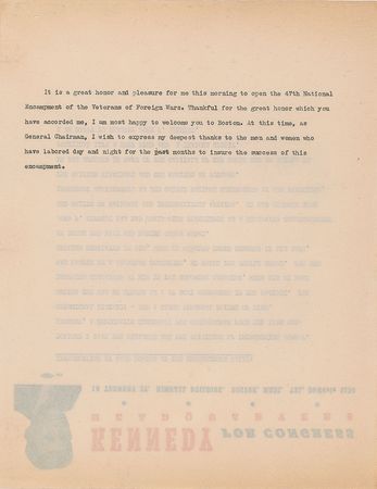 Lot #11 John F. Kennedy 1946 Congressional Campaign Lot of (3) Dave Powers Documents - Image 2