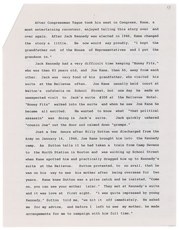 Lot #11 John F. Kennedy 1946 Congressional Campaign Lot of (3) Dave Powers Documents - Image 8