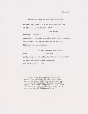 Lot #16 John F. Kennedy Lot of (5) Autograph Manuscripts in Ink with Typed Transcripts as U.S. Senator - Image 13