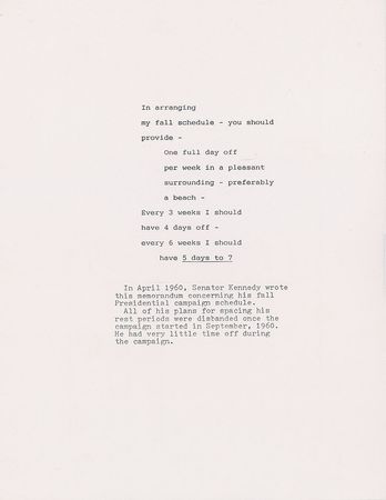 Lot #17 Sen. John F. Kennedy Inscribed Photo and (2) Handwritten Manuscripts as U.S. Senator, (1) Re-elect U.S. Senator Kennedy Oversized Decal (framed) - Image 5