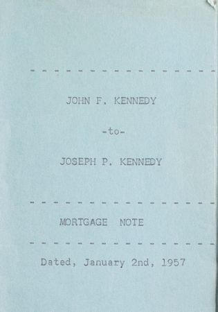 Lot #20 Sen. John F. Kennedy 1957 Hyannisport Signed Mortgage Note to Father Joe Sr. - Image 2