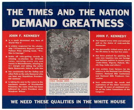 Lot #25 John F. Kennedy Signed 1960 Presidential Campaign Hat and (2) Signed Brochures - Image 6
