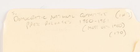 Lot #28 Creekmore Fath Archive of 1960 Presidential Campaign Materials - Image 27