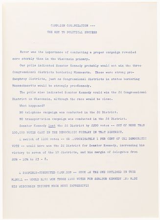 Lot #28 Creekmore Fath Archive of 1960 Presidential Campaign Materials - Image 36