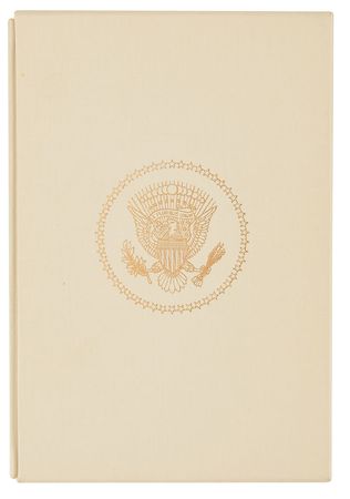 Lot #34 John, Jacqueline, and Caroline Kennedy Inscribed Inaugural Address (Inscribed to His Father Joe Sr.) with Ticket and Photograph - Image 3
