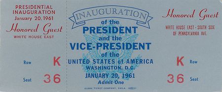 Lot #34 John, Jacqueline, and Caroline Kennedy Inscribed Inaugural Address (Inscribed to His Father Joe Sr.) with Ticket and Photograph - Image 5