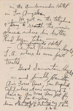 Lot #69 Ted Kennedy's Contemporaneous Notes Written After Hearing That His Brother RFK Had Been Shot, June 5, 1968 and Press Photo - Image 3