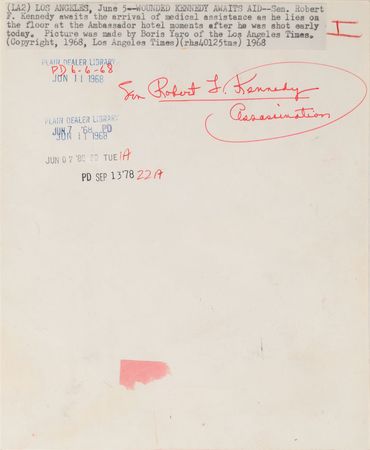 Lot #69 Ted Kennedy's Contemporaneous Notes Written After Hearing That His Brother RFK Had Been Shot, June 5, 1968 and Press Photo - Image 5