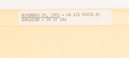 Lot #58 Lyndon B. Johnson Oath of Office Pair of (2) Original Photographs Signed by Cecil Stoughton - Image 5