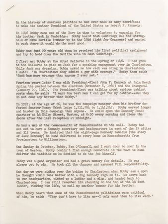 Lot #60 Dave Powers Archive of 10 Documents Pertaining to the Assassination of President Kennedy - Image 4