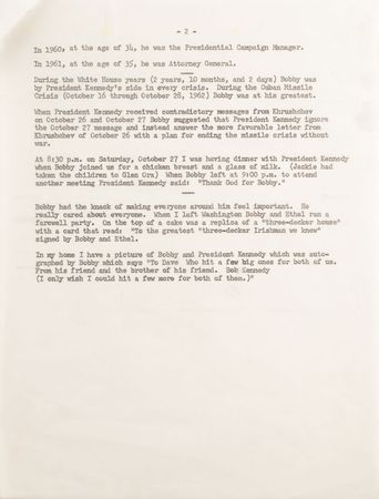 Lot #60 Dave Powers Archive of 10 Documents Pertaining to the Assassination of President Kennedy - Image 5