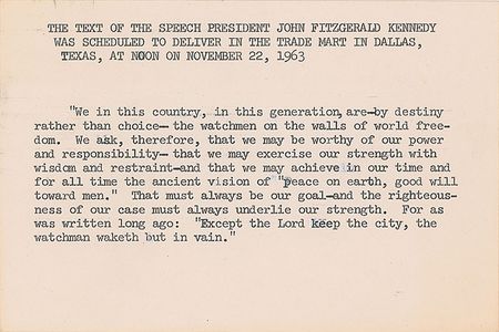 Lot #60 Dave Powers Archive of 10 Documents Pertaining to the Assassination of President Kennedy - Image 6